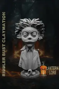 Riddler Bust Claymation (Pre Supported)