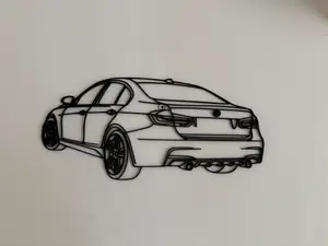 BMW F30 M Sport Silhouette Wall Art