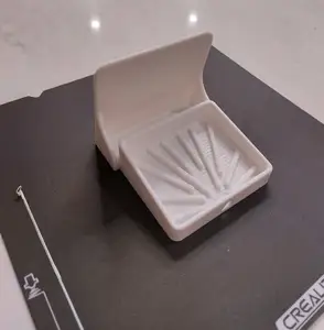 Soap dish with hinged lid - print in place