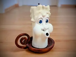 Funny Cartoon Christmas Candle ( no 2 of 4) ( Now also With LED Support)