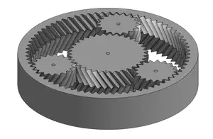 Print in place planetary gearbox.