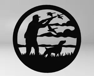 line art hunter, wall art hunter with greyhound, 2d art hunter with greyhound, picture hunter