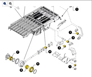 80338222 338222 Lager Bushing Gummilager New Holland Case Mähdrescher Harvester Combine TC CS