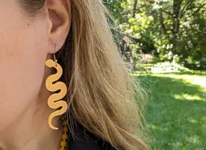 Medusa snake earring set - Slytherin, Ancient wisdom, danging earrings for magical moments