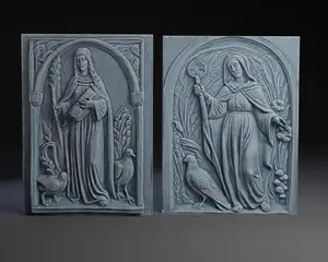 Saint Scholastica : Bas-Relief Plaques