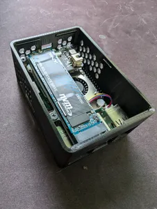 Raspberry Pi 5 case for Geekworm X1001 NVMe Hat