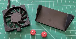 Fan bracket for a 60mm x 10mm DC fan.