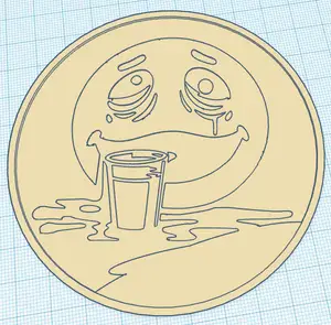 Drunk smiley face