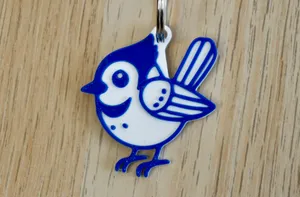 Cute Blue Jay Keychain