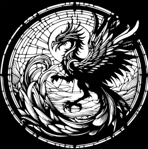 Mythological bird Noh