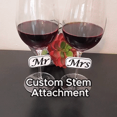 Custom Glass Stem Attachment - Wine & Champagne Glass