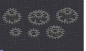 Mechanical wall clock tail remix gears with bearings