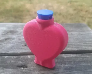 Fillable heart potion bottle necklace magic charm pendant jewelry