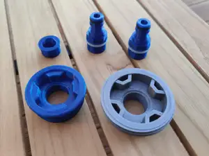 Plastic barrel bung caps with gardena hose connector