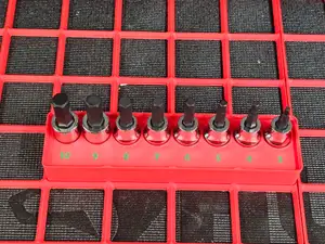 ICON 3/8 in. Drive Metric Short Hex Bit Socket Set Storage Gridfinity