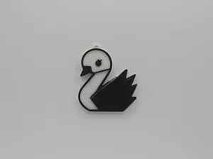 Origami Swan Keychain