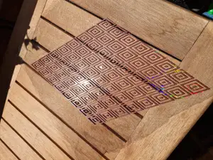 Rhombus on fabric