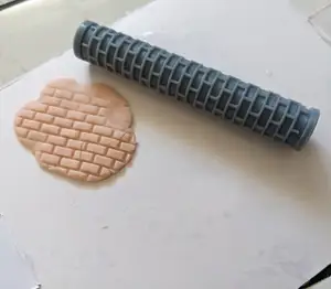 Texture Rolling Pin - Uniform Brick Pattern