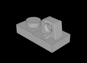 Lego Compatible (30383.dat) Hinge Plate 1 x 2 Locking with Single Finger On Top