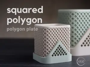 squared polygon planter · polygon plate