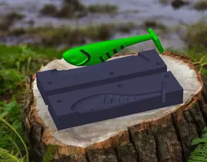 Rubber fishing bait mold top filling