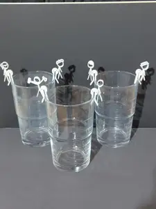 Drink glass marker with XKCD characters