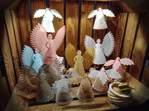 angels and bells - hangable Christmas ornaments - fast print (11-28 min)