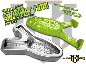 The 3.5-inch Swimmin' Frog Open Pour Bait Mold by MakingBaits.com