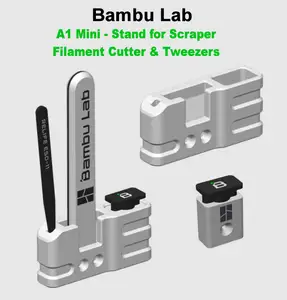 Bambu Lab A1 Mini - Stand for Scraper, Filament Cutter & Tweezers