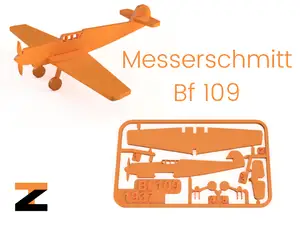 Messerschmitt Bf 109 kit card - Famous Planes