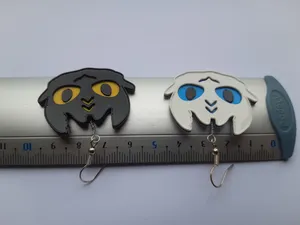 Night fury dragon (Toothless) earrings