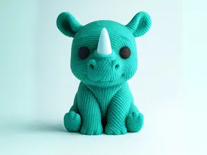 Knitted Rhino - NO AMS - Cute Animals