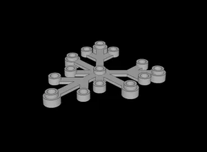 Lego Compatible (2417.dat) Plant Leaves 6 x 5