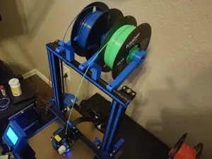 Top Mounted Spool Holder for Aluminum Extruded 3D Printer Frames