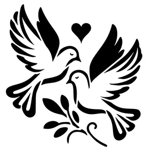 Stencil: Lovebirds 1