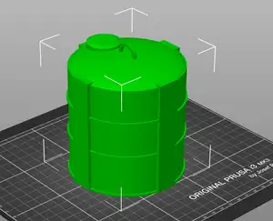 Water tank for construction site for diorama 1/16, 1/14 ,1/12,1/10