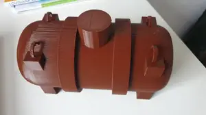 Large single septic tank for construction diorama 1/16, 1/14 ,1/12,1/10