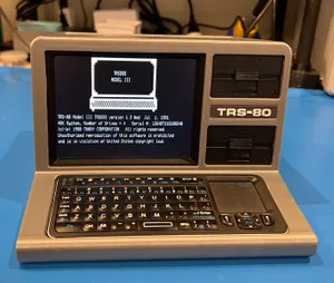 TRS-80 inspired 40% scale model. Raspberry Pi based emulator fits inside.