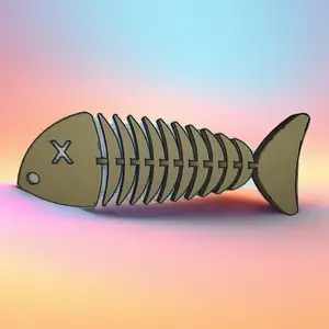Flexi fish keychain