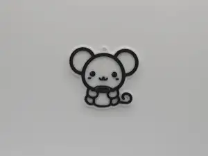 Cute Mouse Having Coffee keychain