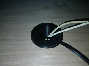Reinforced 2 inch Desk Cable Grommet for Hollow-Core Doors with 36mm Pass-Through Hole