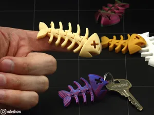 Flexi Fish Bone keychain