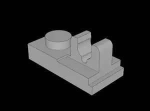 Lego Compatible (92280.dat) Plate 1 x 2 with Single Clip on Top