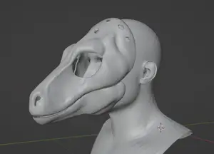 Semirealistic Raptor Mask Remix