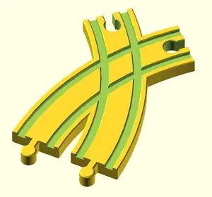 Toy Wood Train Track / Spielzeug Holzeisenbahn Schienen / Kreuzung Kurve 2 / BRIO Thomas IKEA eBay kompatibel