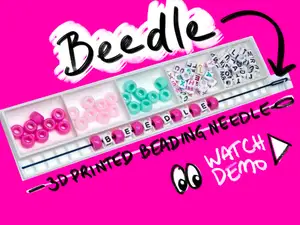 Beedle - The Original 3D printed beading needle | Bead craft tool for making friendship bracelets and other beaded jewelry and accessories!