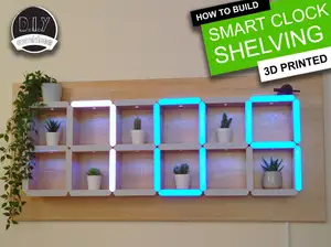 How to build a Giant Hidden Shelf Edge Clock - 3D Printable | Elegoo Arduino Nano | Smart Home | LED