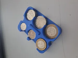 Small pocket sized coin holder (5p,10p,20p,50p,£1,£2 Coins)