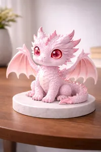 Pastel Pink Baby Dragon
