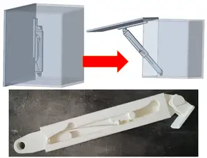 Automatic latching mechanism for opening lids - heavy duty